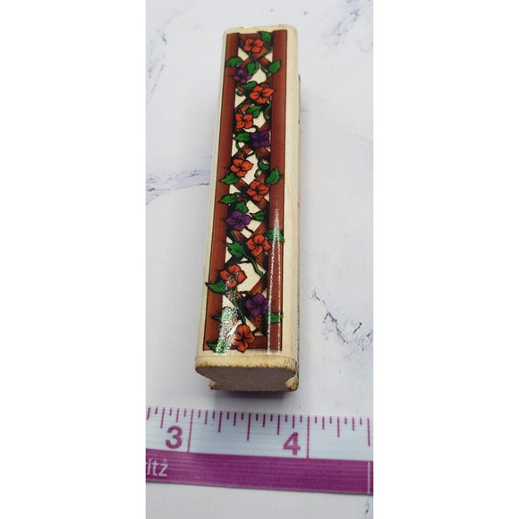 Lot of 5 Wood Mounted Rubber Stamps Dogs Bears and Flowers - Picture 13 of 16